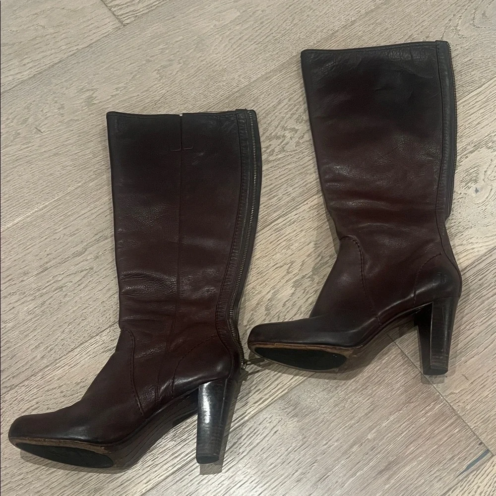 Frye Women's Brown Heeled Boots - Picture 3 of 5